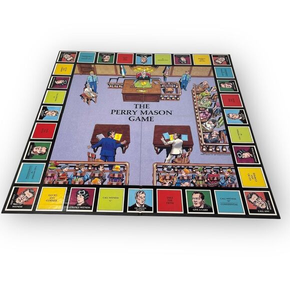 Perry Mason Board Game TV Courtroom Mystery Suspense 1987 Incomplete - Picture 7 of 8